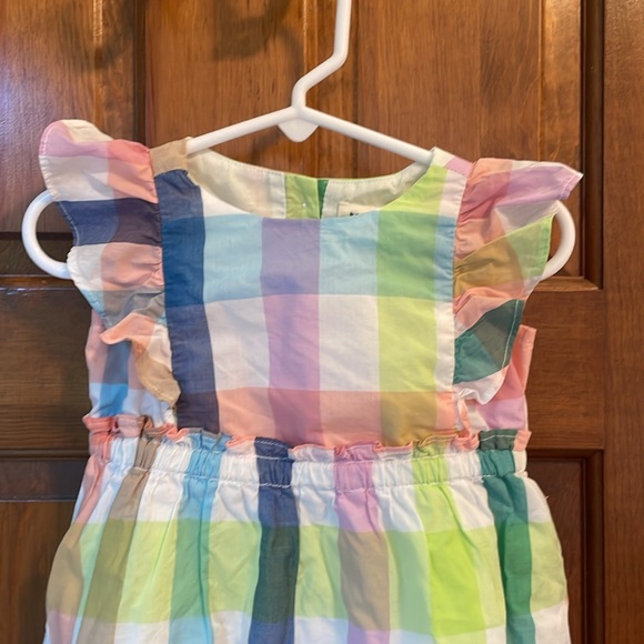 Baby Gap Girls Flutter Sleeve Plaid Dress - Size 2 Years - Picture 2 of 6
